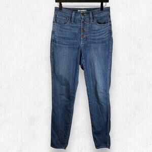 Madewell Curvy Roadtripper Jeans Women's Size 27 Denim High-Rise Button-Fly